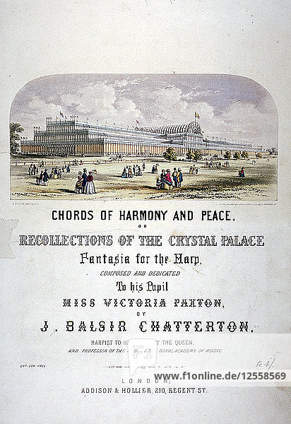 Umschlag von Chords of harmony and peace  komponiert von JB Chatterton  um 1851. Künstler: Augustus Butler