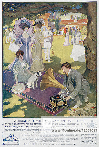 Werbung für die Gramophone and Typewriter Co  1907. Künstler: Unbekannt
