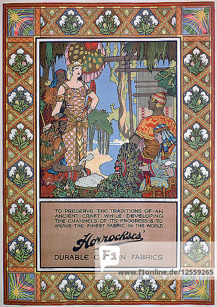 Advert for Horrockses fabrics  1920. Artist: Unknown