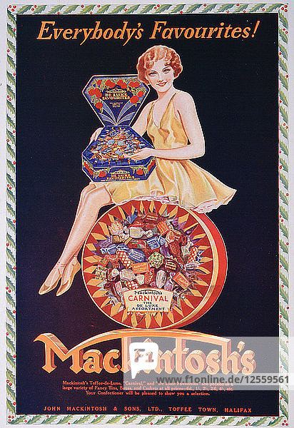 Werbung für Mackintoshs Toffee  1932. Künstler: Unbekannt