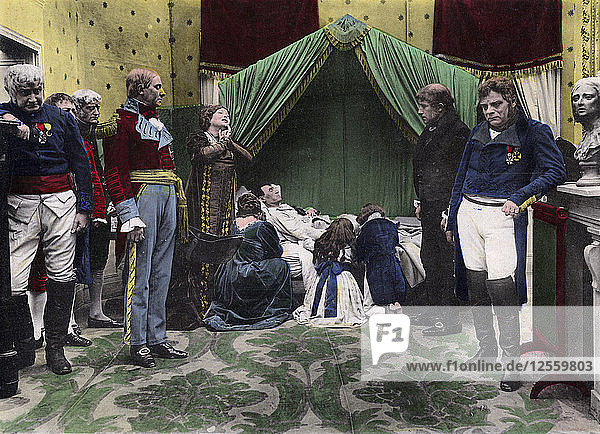 Fotografische Darstellung des Todes von Napoleon auf St. Helena. Künstler: Unbekannt