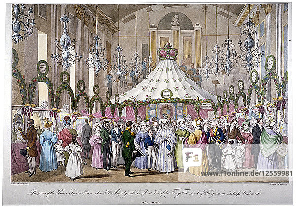 Szene in den Hanover Square Rooms  Westminster  London  1833. Künstler: Anon