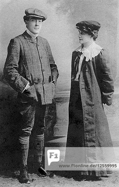 Mabel Hackney and Laurence Irving  1907.Artist: J Beagles & Co