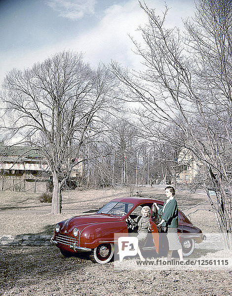 Auto Saab 92  Schweden  1952-1953. Künstler: Göran Algård