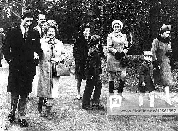 The Royal Family at Sandringham Castle Norfolk c1970(?). Artist: Unknown
