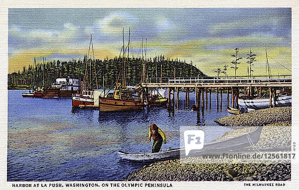 Hafen von La Push  Olympic Peninsula  Washington  USA  1940. Künstler: Unbekannt