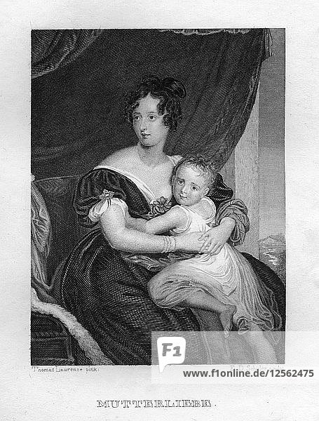 Liebe der Mütter  um 1833. Künstler: Edouard Schuler