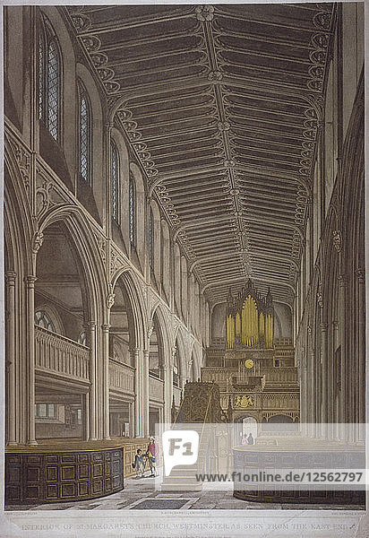 Innenraum der St. Margarets Church  Westminster  London  1804. Künstler: George Hawkins