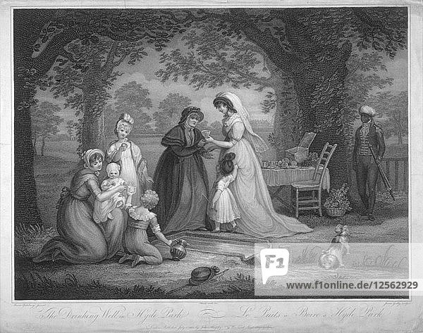 Menschen im Hyde Park  London  1802. Künstler: James Godby