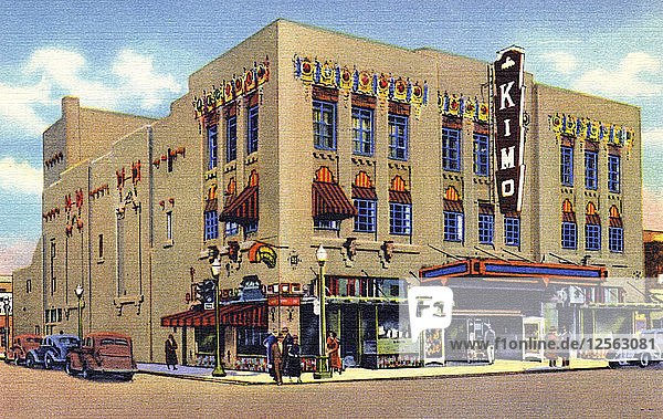 Kimo  Amerikas bekanntestes Indianertheater  Albuquerque  New Mexico  USA  1938. Künstler: Unbekannt