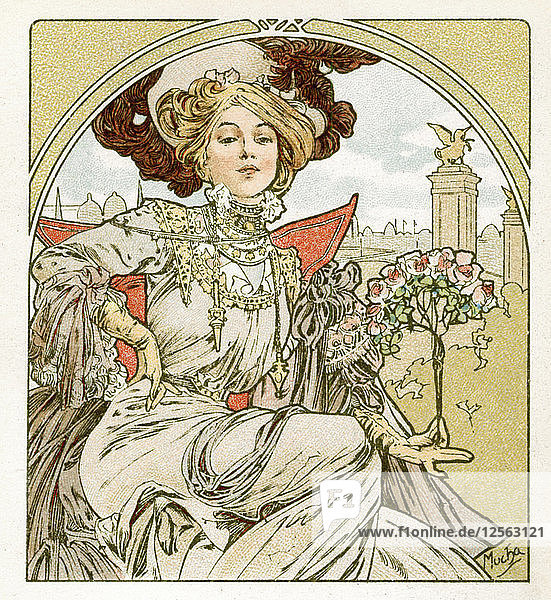 Paris Exposition 1900. Artist: Alphonse Mucha