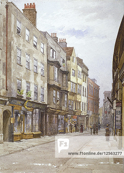Ansicht der Hollywell Street mit Blick nach Westen  Westminster  London  1882. Künstler: John Crowther