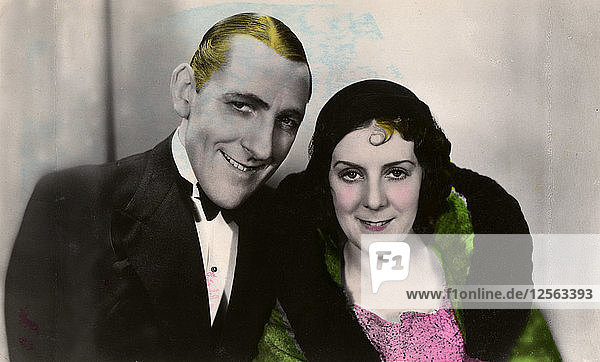 Jack Hulbert (1892-1978) und seine Frau Cicely Courtneidge (1893-1980)  englische Schauspieler  20. Jahrhundert. Künstler: Unbekannt