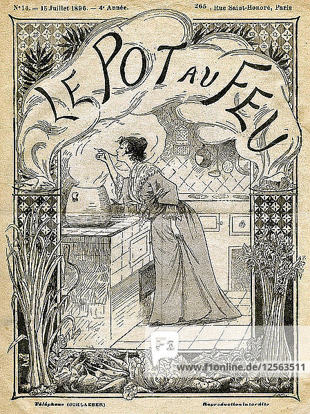 Titelseite von Le Pot au Feu  15. Juli 1896. Künstler: Unbekannt