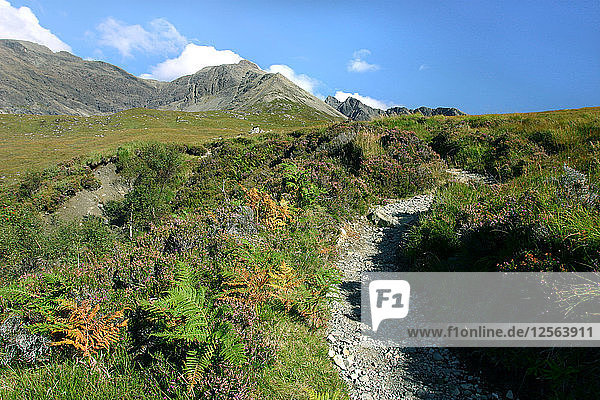 Pfad von Glen Brittle nach Sgurr Alasdair  Cuillin Hills  Isle of Skye  Highland  Schottland.