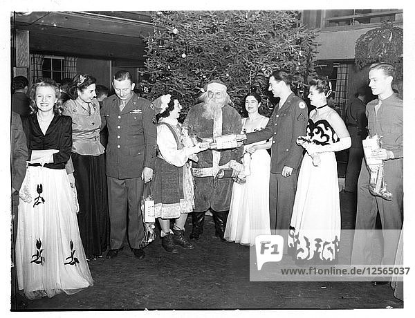Weihnachtsfeier  Fort Sheridan  Illinois  USA  1930. Künstler: Unbekannt
