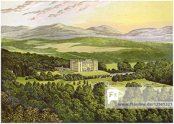 Drumlanrig Castle  Dumfriesshire  Schottland  Sitz des Duke of Buccleuch  um 1880. Künstler: Unbekannt