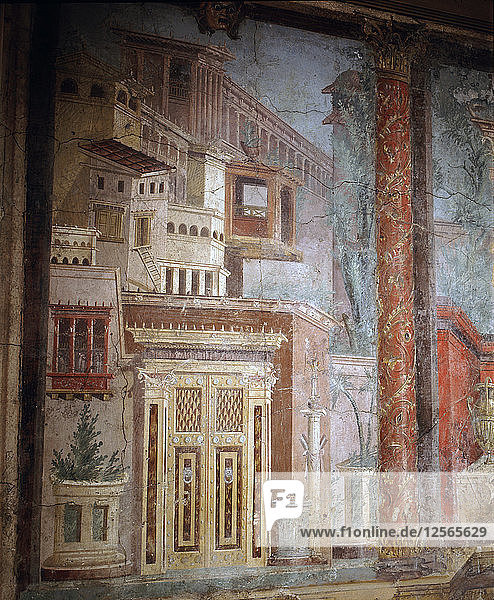 Fresco from a Roman villa at Boscoreale near Pompeii Italy. Artist: Werner Forman