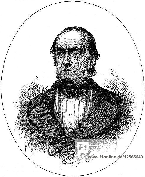 Lewis Cass  American soldier  statesman and historian  (c1880). Artist: Unknown