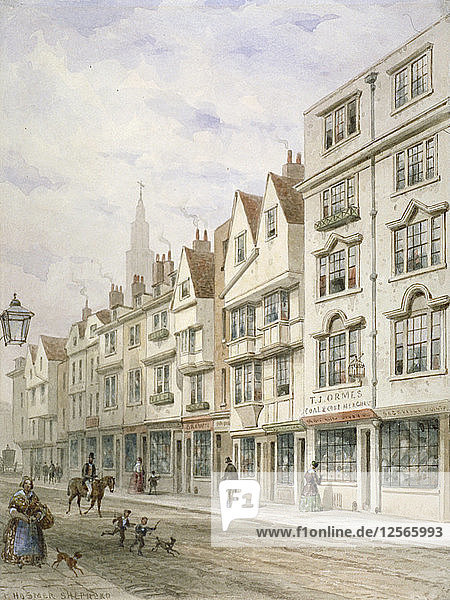 Wych Street  Westminster  London  um 1850. Künstler: Thomas Hosmer Shepherd