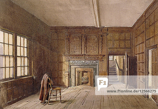 Innenansicht von Sir John Spencers Zimmer in Canonbury House  Islington  London  1887. Künstler: John Crowther