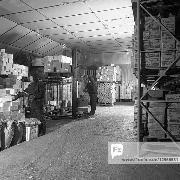 Workers in a cold store at Modern Foods  Mexborough  South Yorkshire  1973. Artist: Michael Walters