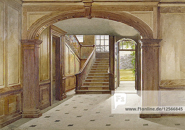 Innenansicht des Treppenhauses im Fairfax House  High Street  Putney  London  1887. Künstler: John Crowther