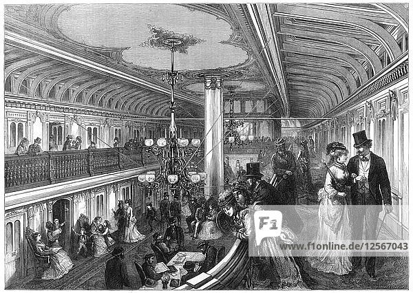 Salon eines Dampfschiffs  1875. Künstler: Henry Linton