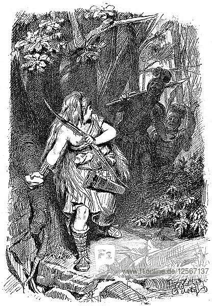 A Teuton maiden pursued by Romans  c1880-1882. Artist: Karl Theodor von Piloty