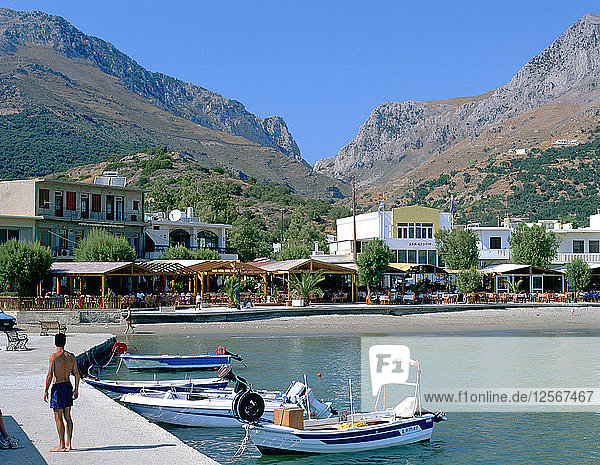 Hafen  Plakias  Kreta  Griechenland.