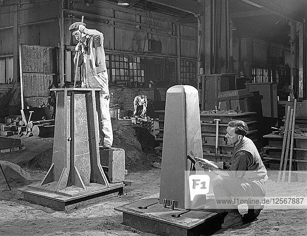 Two stages of moulding a steel casting  Rotherham  South Yorkshire  1963. Artist: Michael Walters
