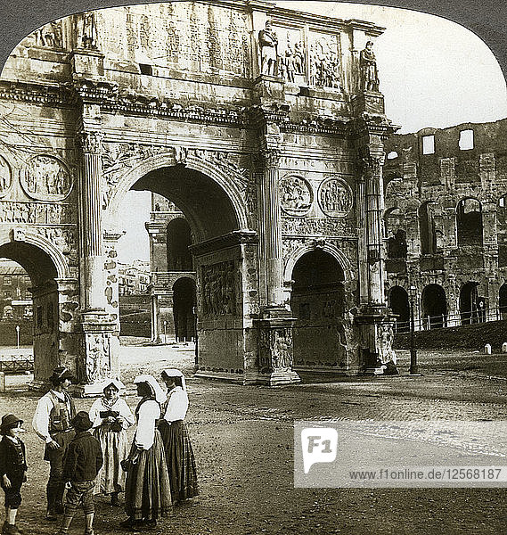 Arch of Constantine  Rome  Italy.Artist: Underwood & Underwood