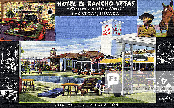 Hotel El Rancho Vegas  Las Vegas  Nevada  USA  1942. Künstler: Unbekannt
