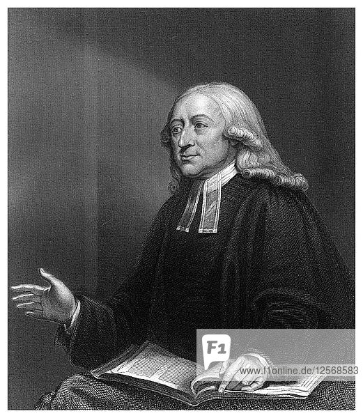 John Wesley  englischer nonkonformistischer Prediger des 18. Jahrhunderts  Künstler: W. Holl