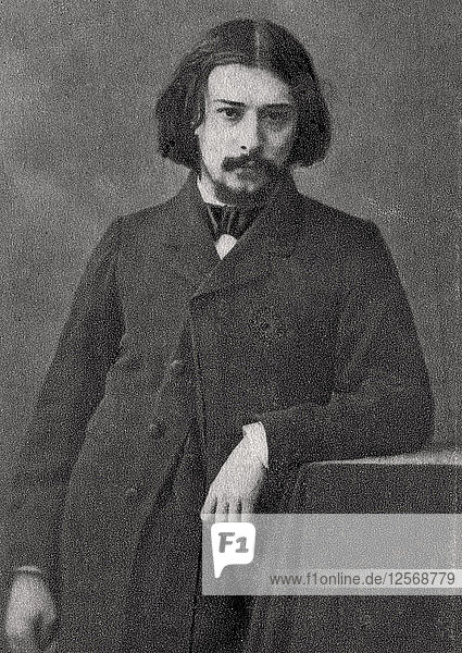 Alphonse Daudet  französischer Romancier  1869. Künstler: Unbekannt