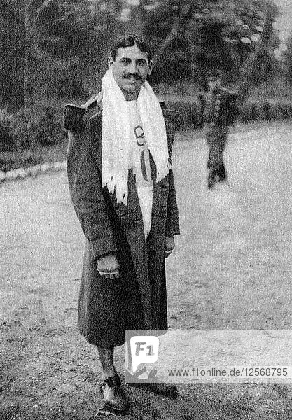 Jean Bouin  französischer Soldat und Leichtathlet  1912. Künstler: Unbekannt