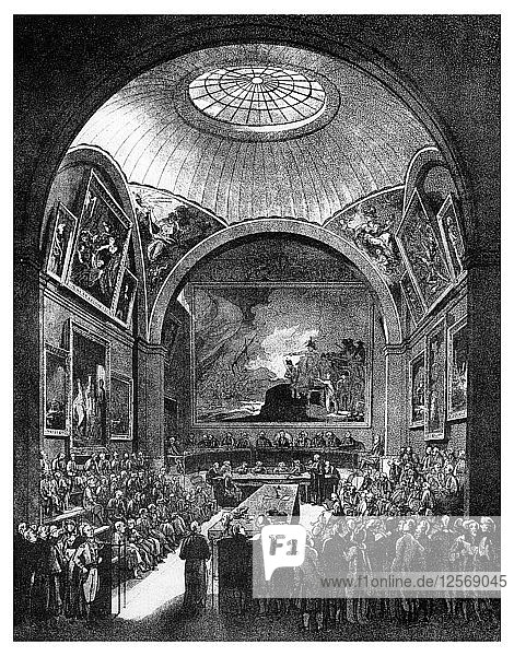 Sitzungssaal des Stadtrats  Guildhall  City of London  1886  Künstler: William Griggs