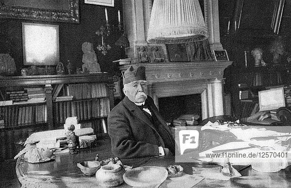 Georges Clemenceau  französischer Staatsmann  1925. Künstler: Unbekannt