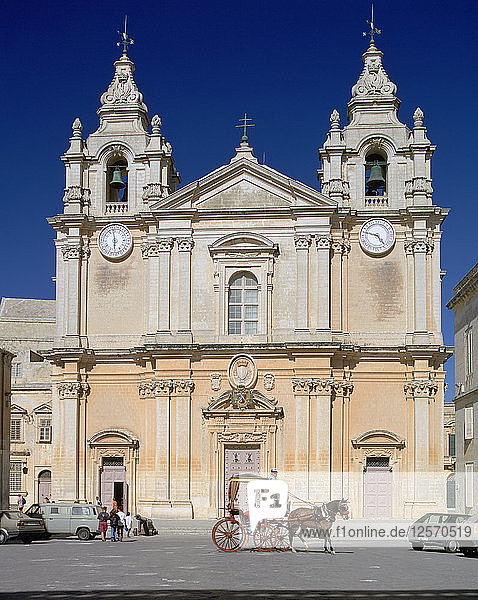 St. Pauls Kathedrale  Mdina  Malta.