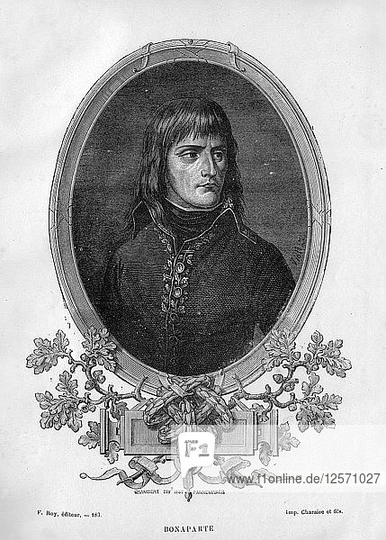 Napoleon Bonaparte  französischer General und Kaiser  1862 (1882-1884)  Künstler: Charaire et fils