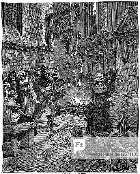 Verbrennung eines Ketzers  ca. 16. Jahrhundert (1882-1884). Künstler: Spex