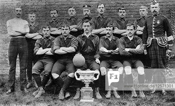 Football team of the 1st Royal Scots (Lothian Regiment)  1896. Artist: Unknown