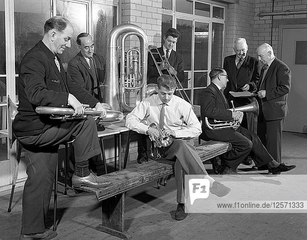 Horden Colliery Band  Middlesbrough  Teesside  1964. Künstler: Michael Walters