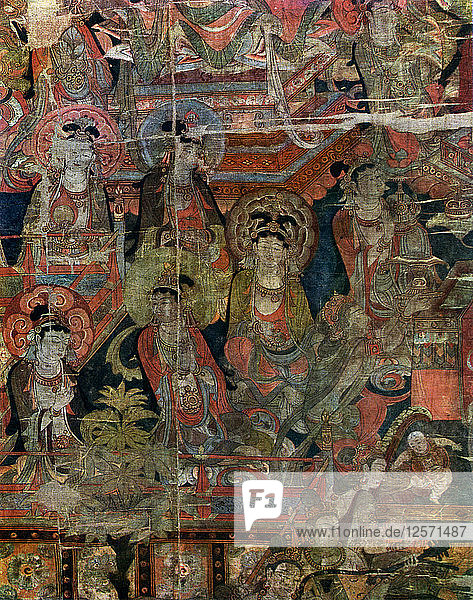 Detail of a picture of Paradise Chinese Tang dynasty 618-907 (1925). Artist: Unknown