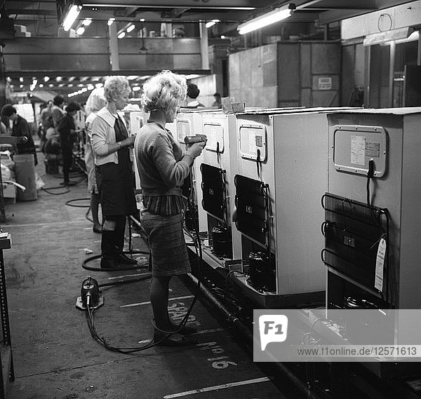 Fridge assembly line at the General Electric Company  Swinton  South Yorkshire  1964. Artist: Michael Walters