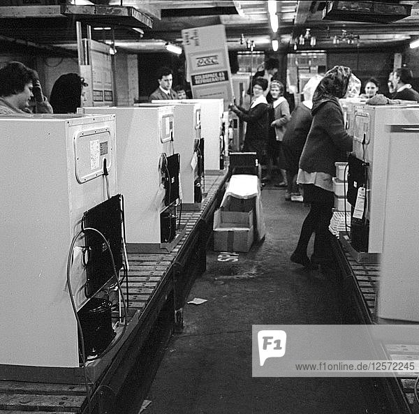Fridge assembly line at the General Electric Company  Swinton  South Yorkshire  1964. Artist: Michael Walters