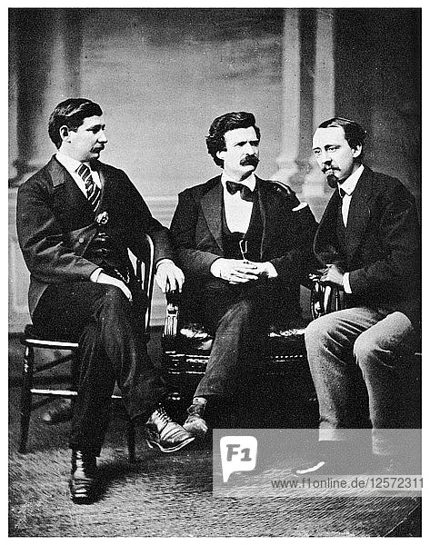 Alfred Townsend  Mark Twain and David Gray  1871 (1955). Artist: Unknown