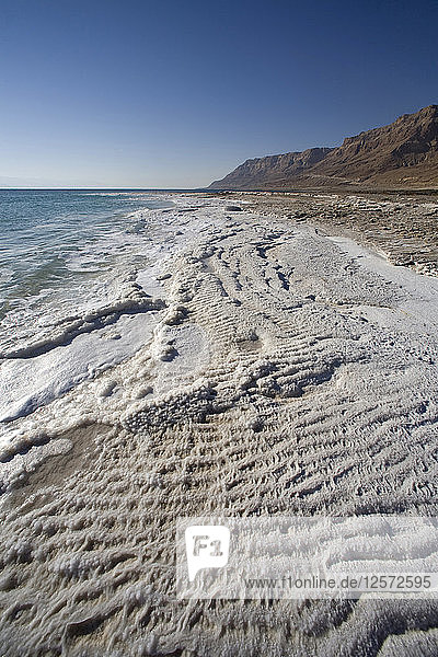 Salz am Ufer des Toten Meeres  Israel. Künstler: Samuel Magal