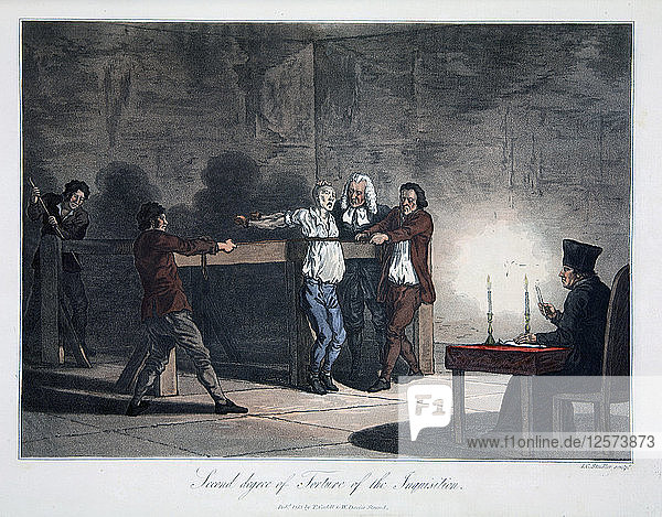 Zweiter Grad der Folter der Inquisition  1813. Künstler: LC Stadler