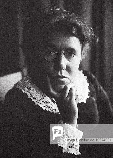 Emma Goldman  russischstämmige amerikanische Anarchistin und Agitatorin  Anfang des 20. Jahrhunderts. Künstlerin: Unbekannt